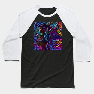 Intricate abstract expressionism with numbers dots Baseball T-Shirt